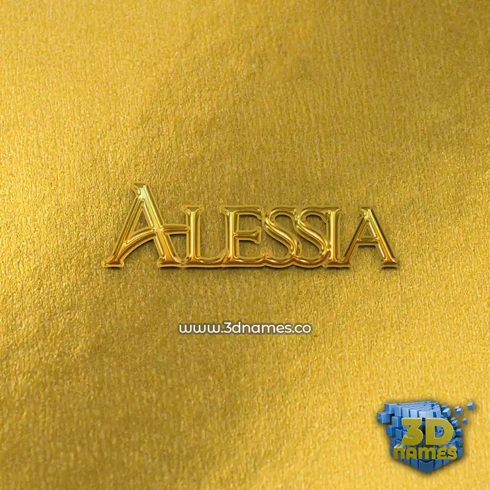 alessia in All Gold style - 3D name wallpaper alessia in All Gold style - 3D name wallpaper