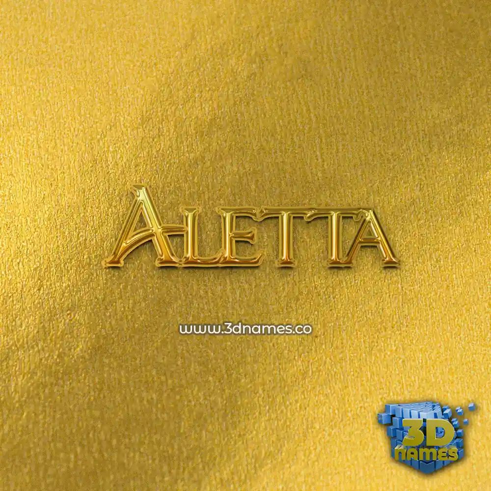aletta in All Gold style - 3D name wallpaper aletta in All Gold style - 3D name wallpaper