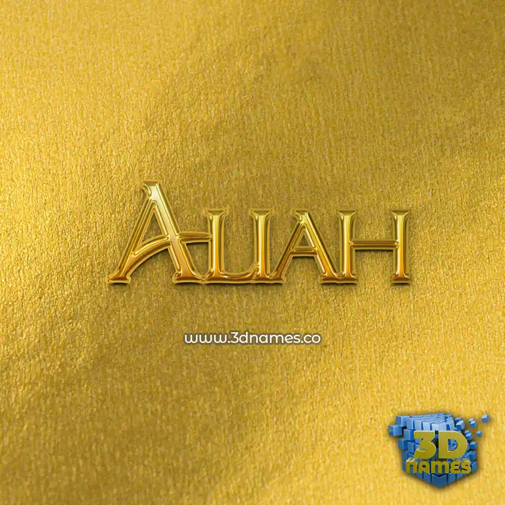 aliah in All Gold style - 3D name wallpaper aliah in All Gold style - 3D name wallpaper