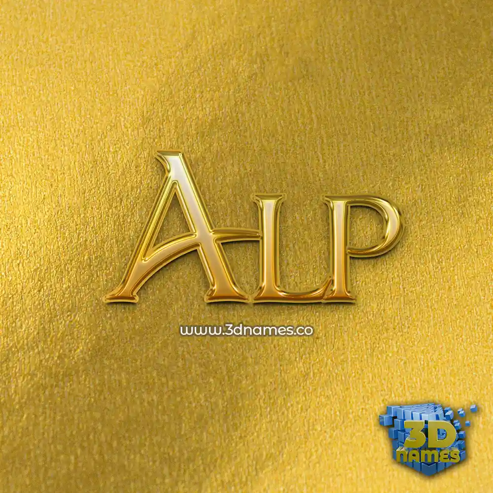 alp in All Gold style - 3D name wallpaper alp in All Gold style - 3D name wallpaper