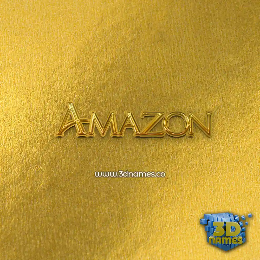 amazon in All Gold style - 3D name wallpaper