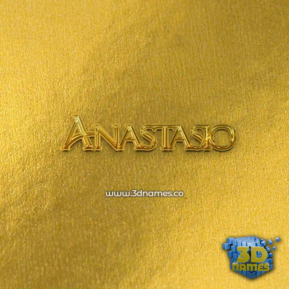 anastasio in All Gold style - 3D name wallpaper