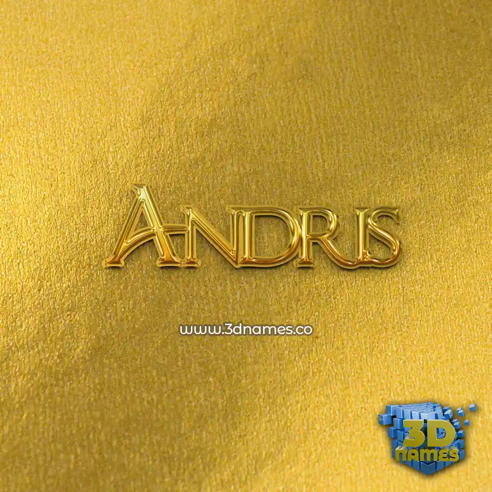 andris in All Gold style - 3D name wallpaper