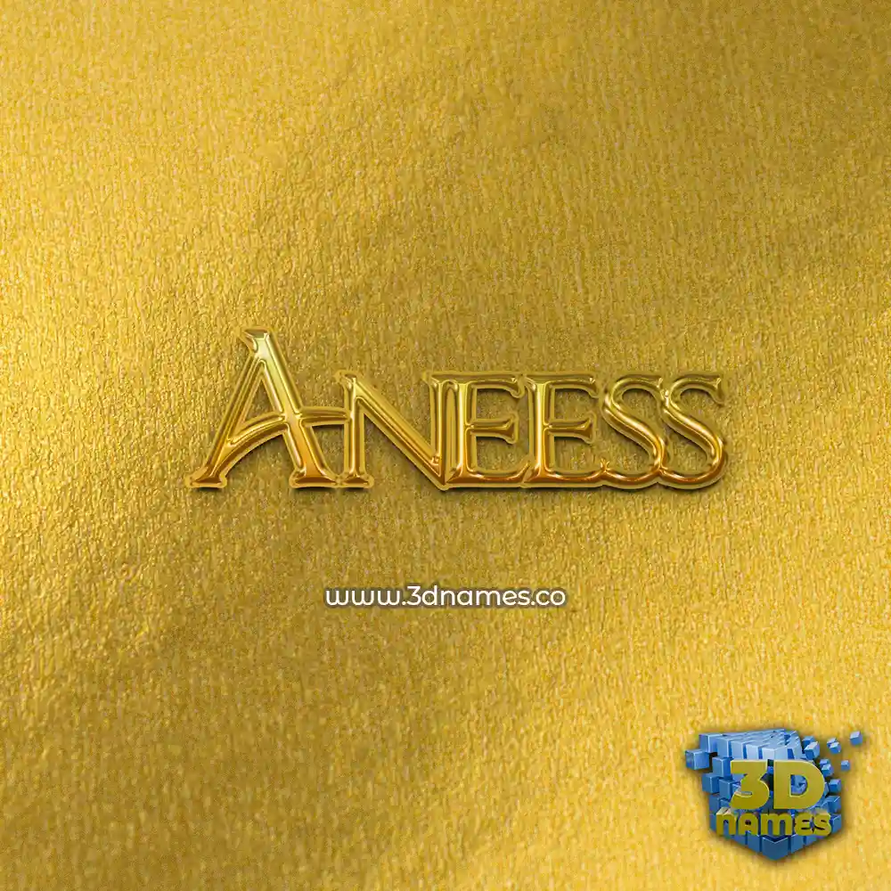 aneess in All Gold style - 3D name wallpaper aneess in All Gold style - 3D name wallpaper