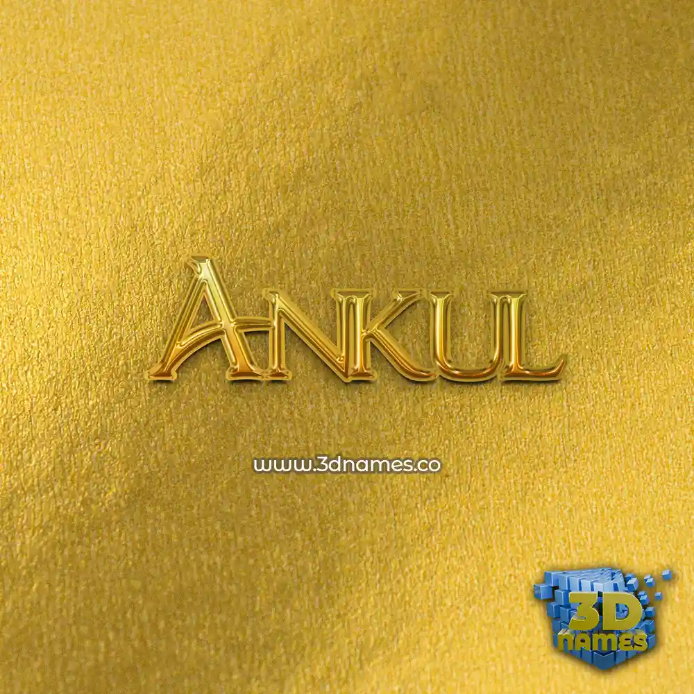 ankul in All Gold style - 3D name wallpaper
