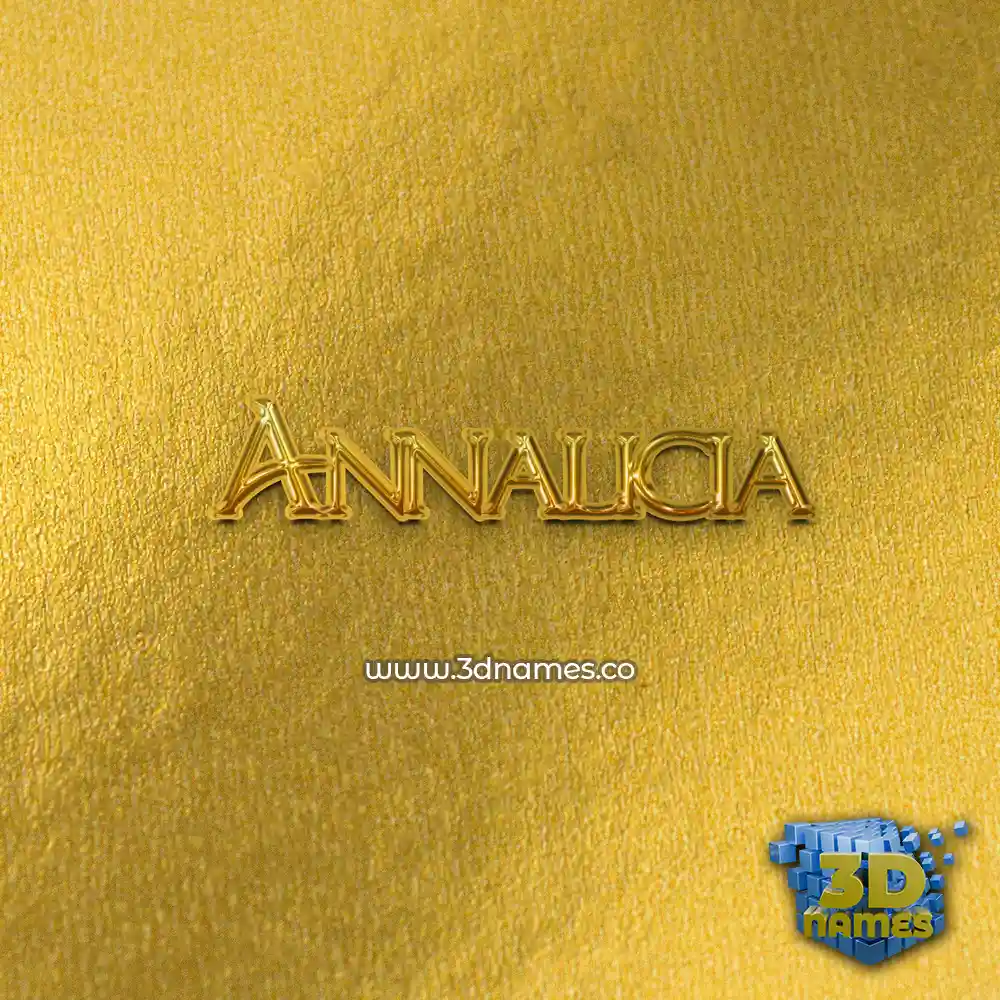 annalicia in All Gold style - 3D name wallpaper