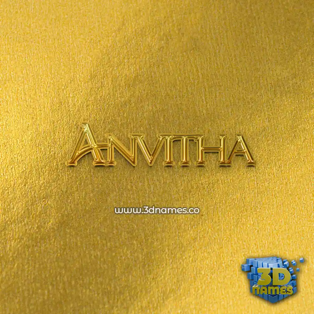 anvitha in All Gold style - 3D name wallpaper anvitha in All Gold style - 3D name wallpaper