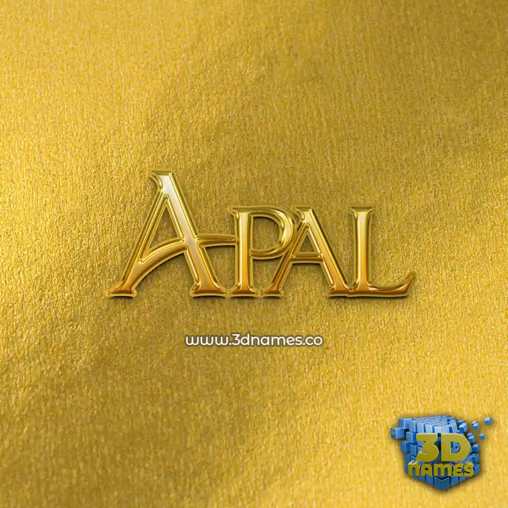 apal in All Gold style - 3D name wallpaper apal in All Gold style - 3D name wallpaper