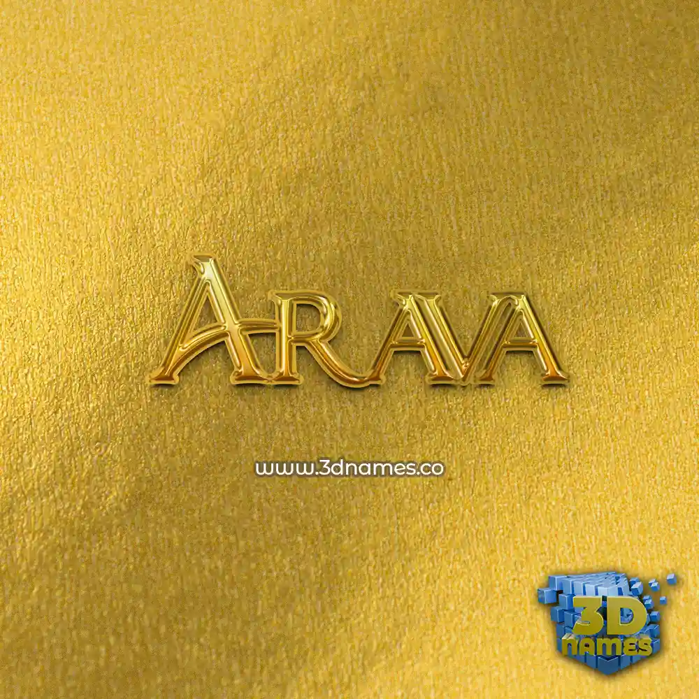 arava in All Gold style - 3D name wallpaper arava in All Gold style - 3D name wallpaper