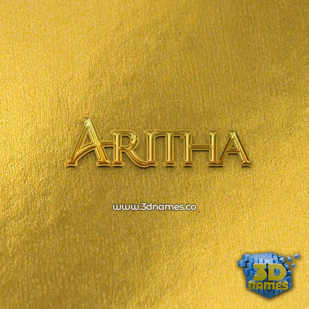 aritha in All Gold style - 3D name wallpaper aritha in All Gold style - 3D name wallpaper