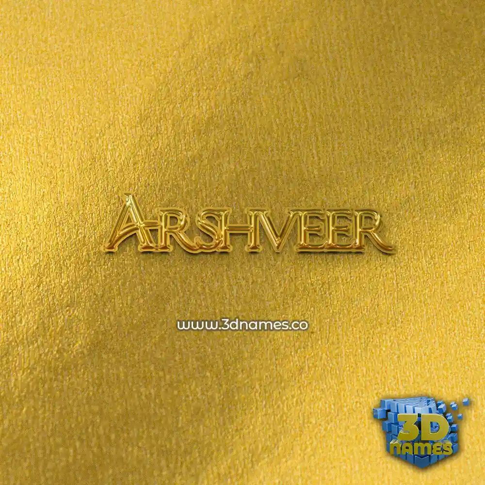 arshveer in All Gold style - 3D name wallpaper arshveer in All Gold style - 3D name wallpaper
