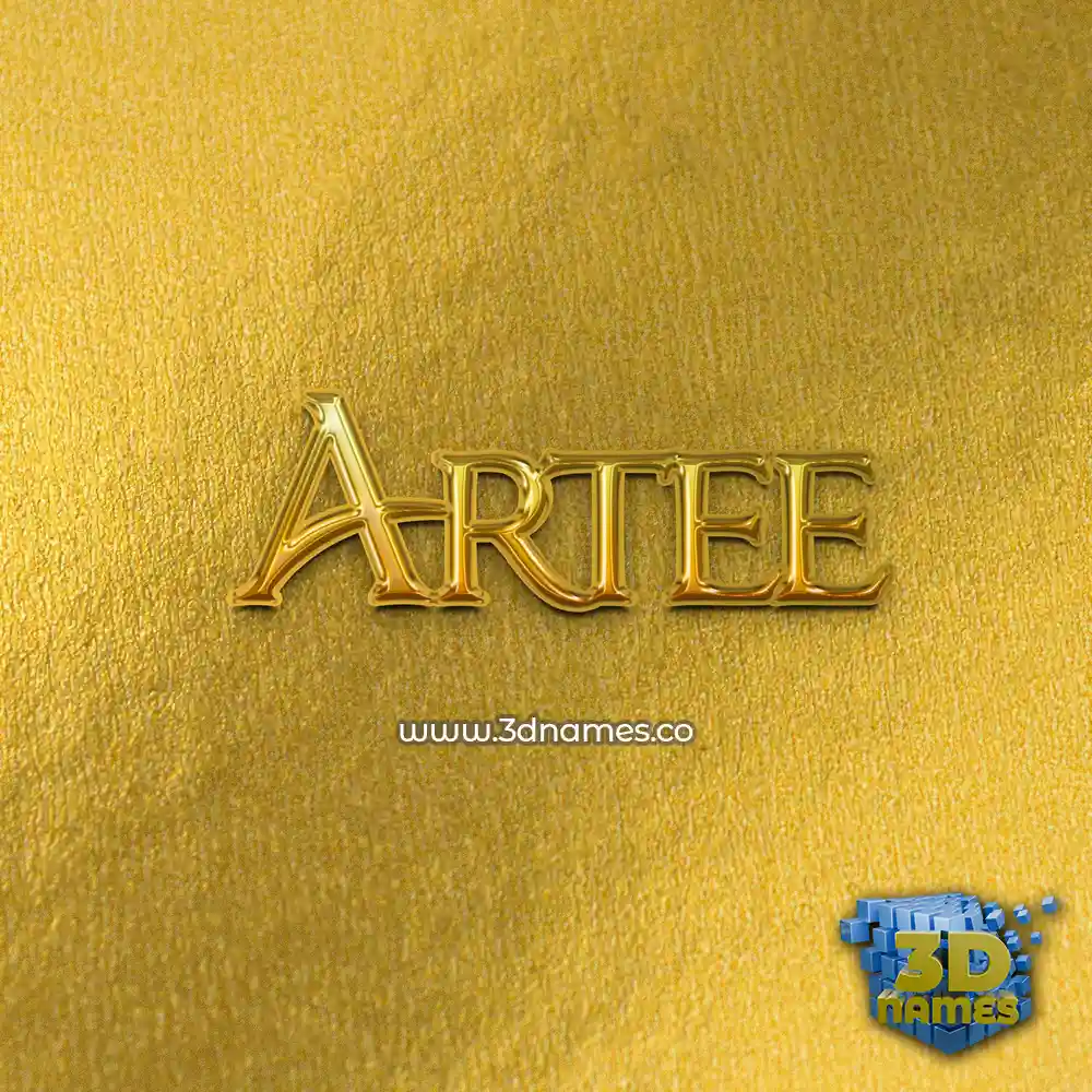 artee in All Gold style - 3D name wallpaper