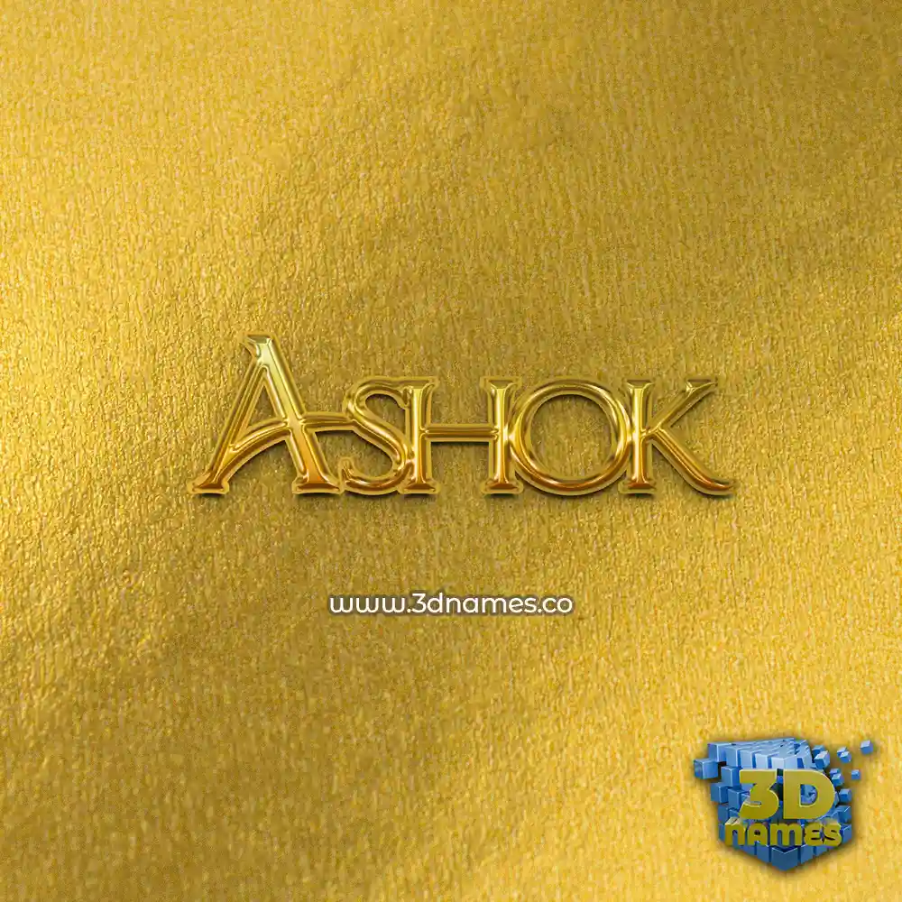 ashok in All Gold style - 3D name wallpaper ashok in All Gold style - 3D name wallpaper