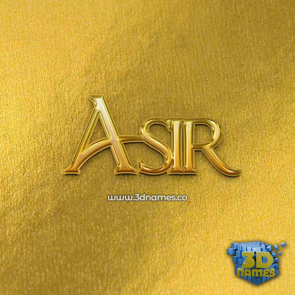 asir in All Gold style - 3D name wallpaper asir in All Gold style - 3D name wallpaper