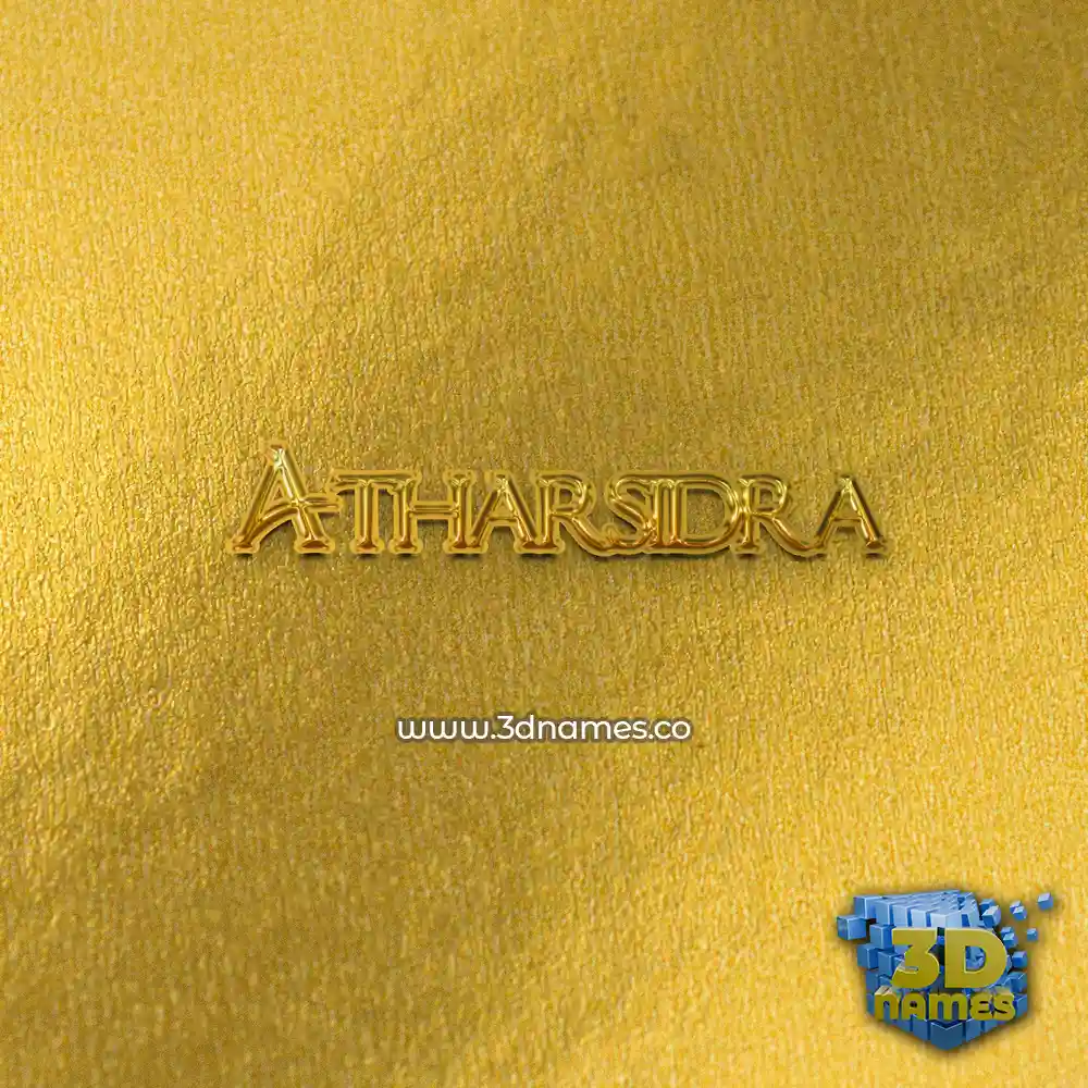 atharsidra in All Gold style - 3D name wallpaper atharsidra in All Gold style - 3D name wallpaper