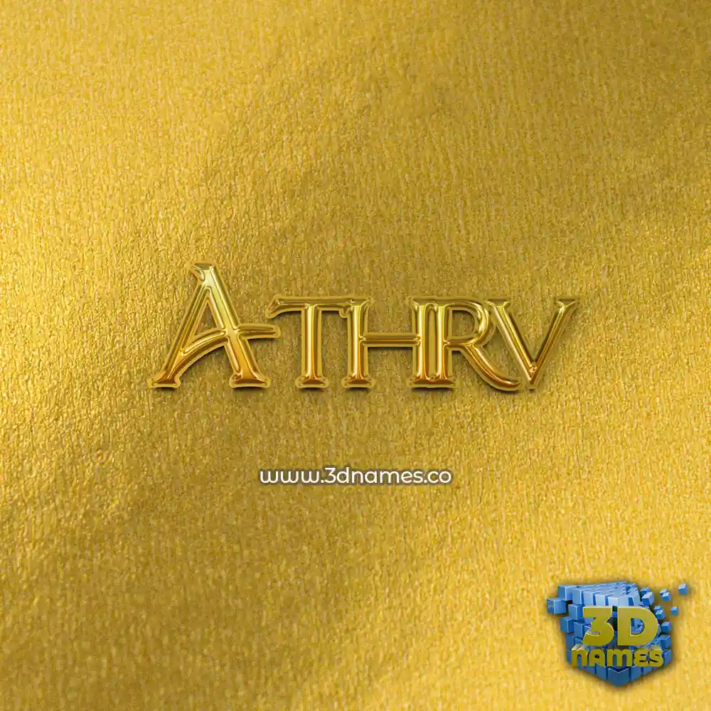 athrv in All Gold style - 3D name wallpaper athrv in All Gold style - 3D name wallpaper