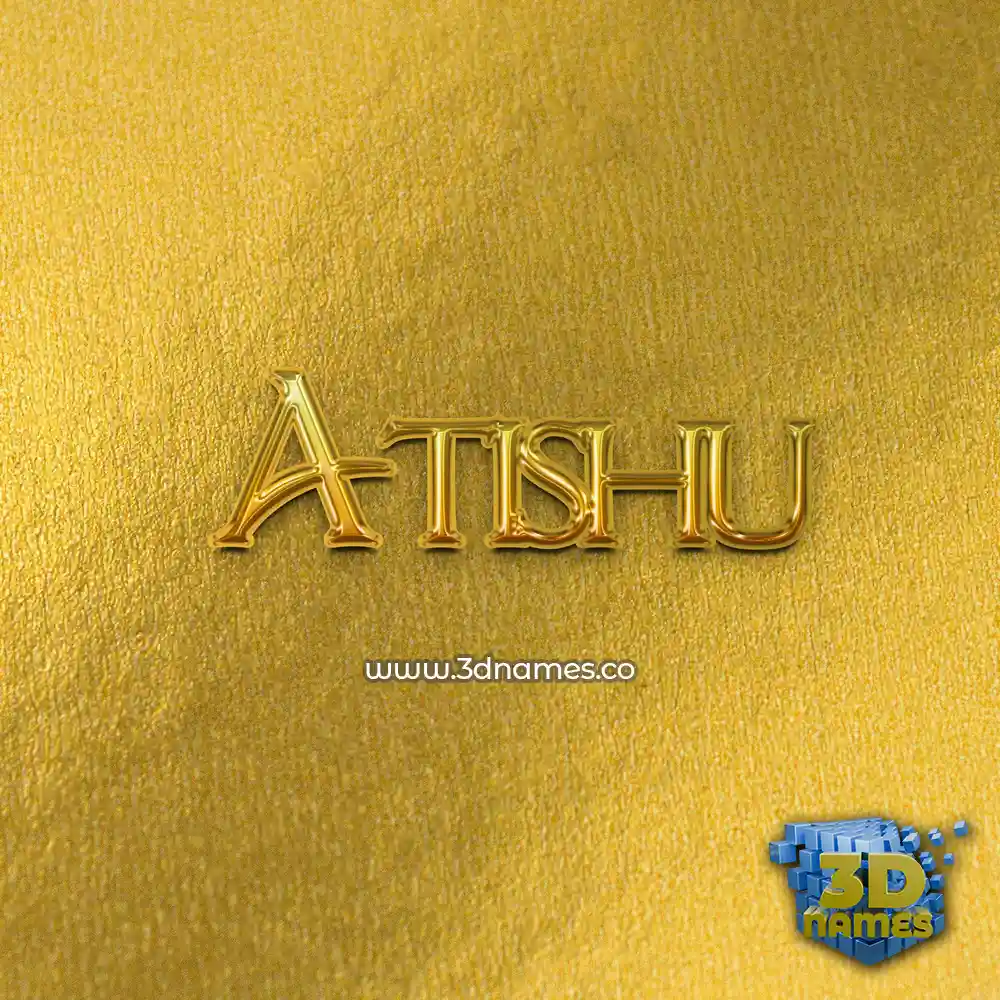 atishu in All Gold style - 3D name wallpaper atishu in All Gold style - 3D name wallpaper