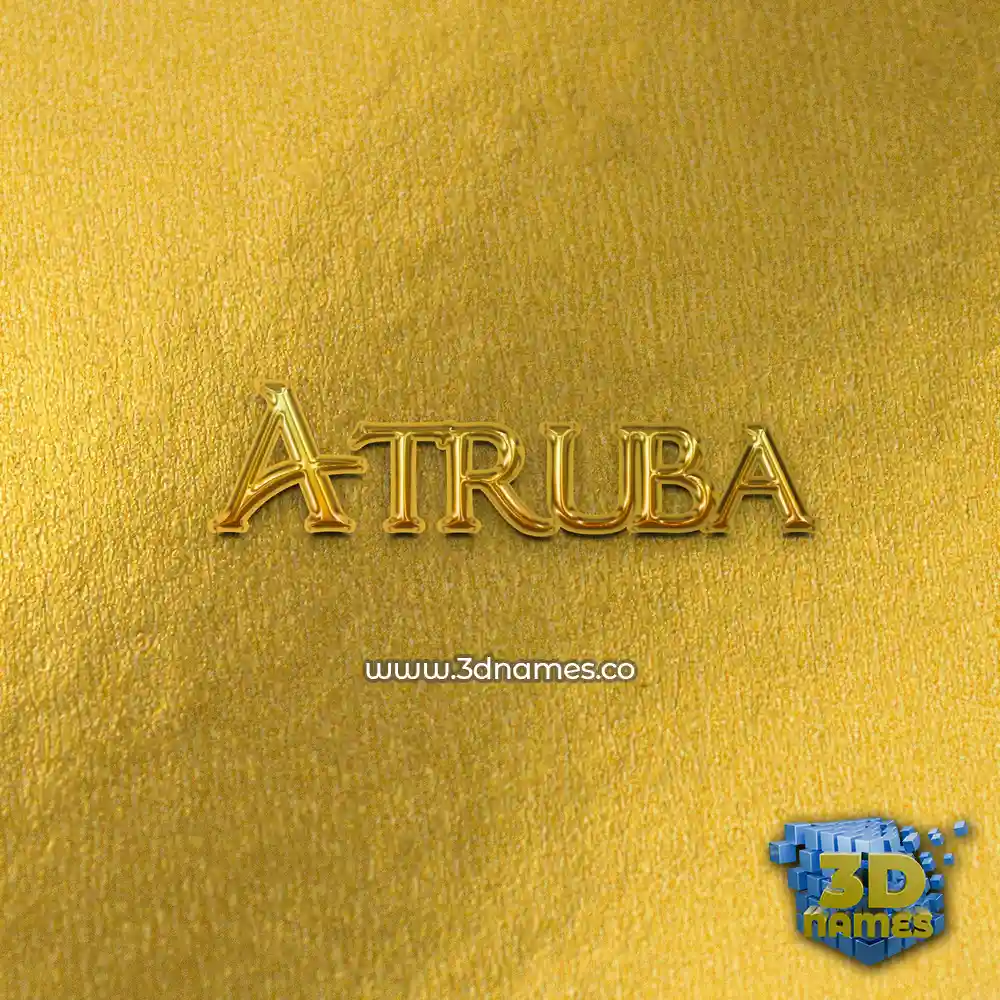 atruba in All Gold style - 3D name wallpaper atruba in All Gold style - 3D name wallpaper