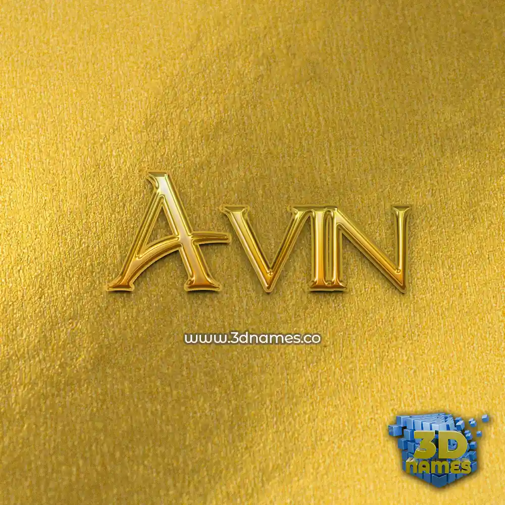avin in All Gold style - 3D name wallpaper avin in All Gold style - 3D name wallpaper