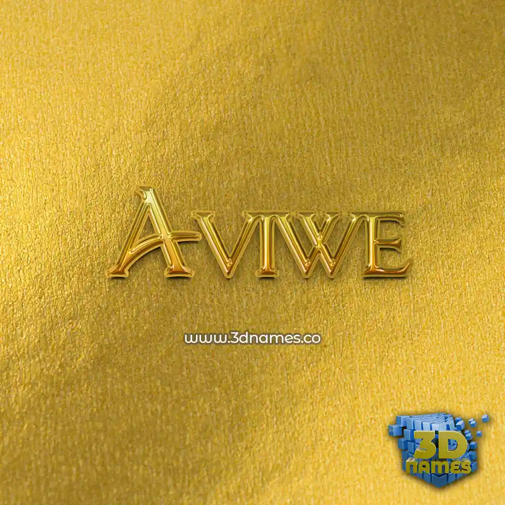 aviwe in All Gold style - 3D name wallpaper aviwe in All Gold style - 3D name wallpaper
