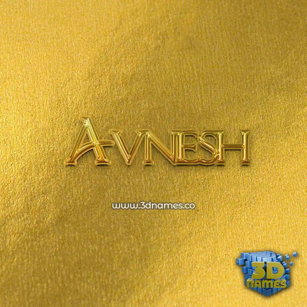 avnesh in All Gold style - 3D name wallpaper avnesh in All Gold style - 3D name wallpaper