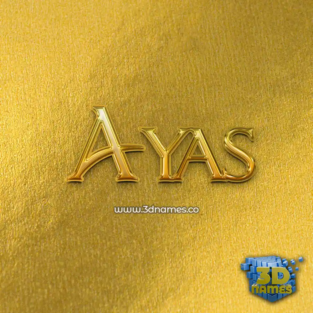 ayas in All Gold style - 3D name wallpaper ayas in All Gold style - 3D name wallpaper