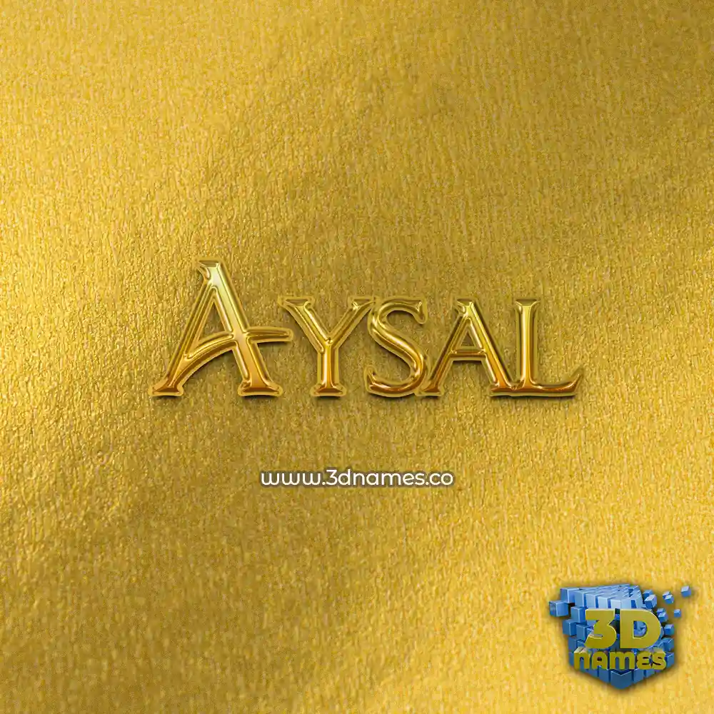 aysal in All Gold style - 3D name wallpaper aysal in All Gold style - 3D name wallpaper