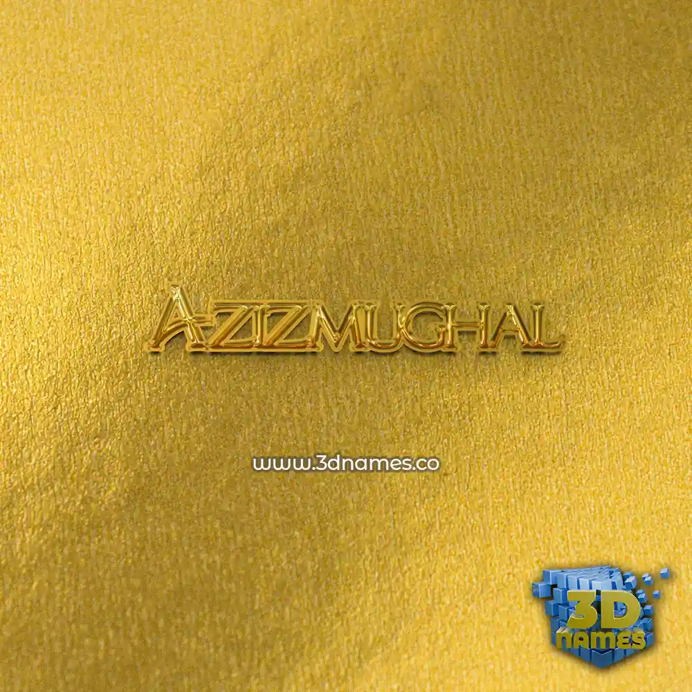 azizmughal in All Gold style - 3D name wallpaper azizmughal in All Gold style - 3D name wallpaper