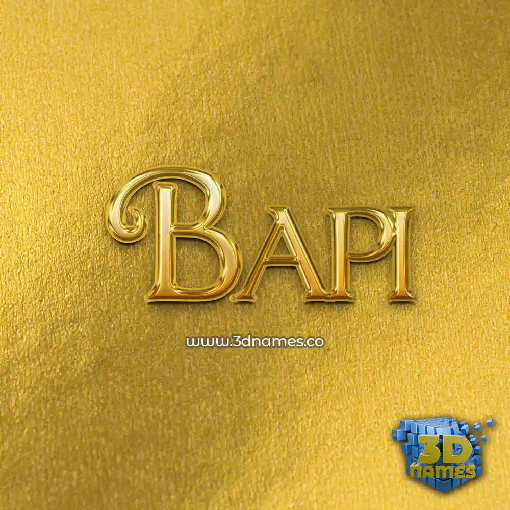 bapi in All Gold style - 3D name wallpaper bapi in All Gold style - 3D name wallpaper