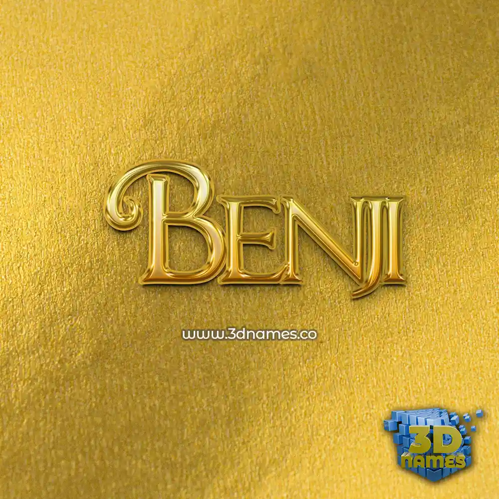 benji in All Gold style - 3D name wallpaper benji in All Gold style - 3D name wallpaper