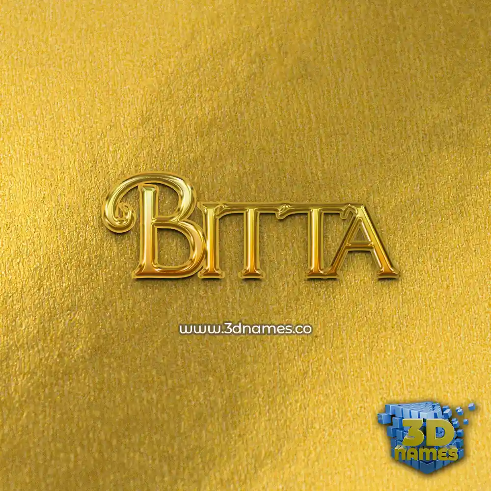 bitta in All Gold style - 3D name wallpaper bitta in All Gold style - 3D name wallpaper