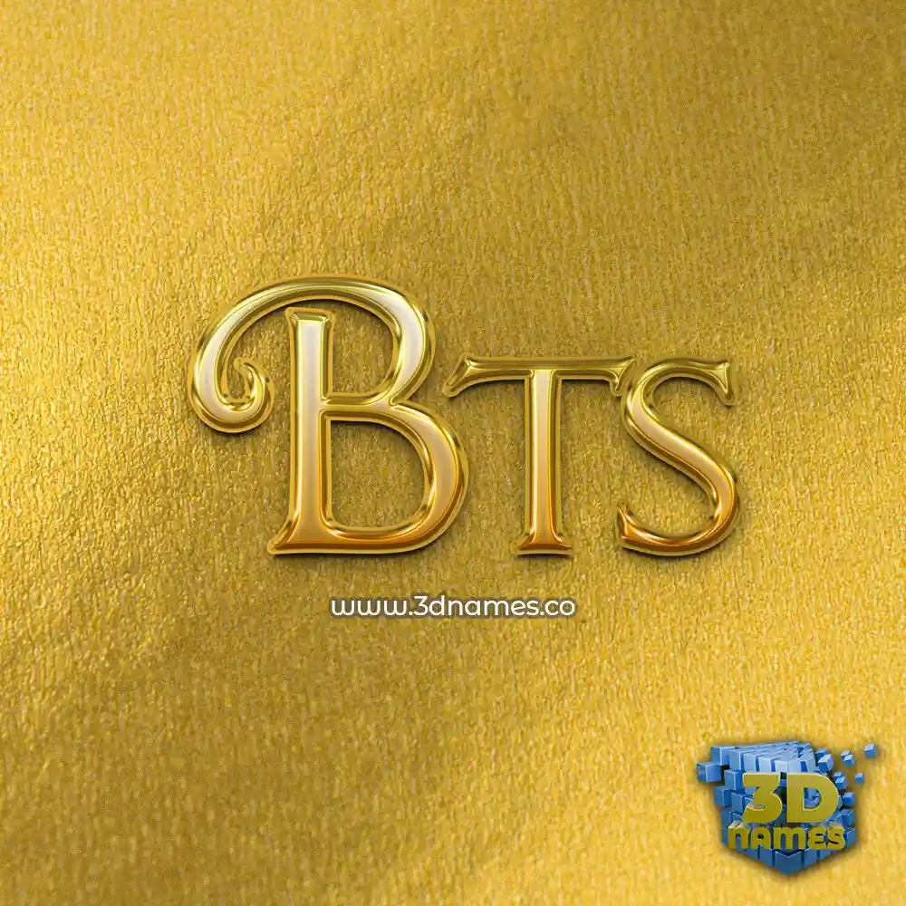 bts in All Gold style - 3D name wallpaper bts in All Gold style - 3D name wallpaper