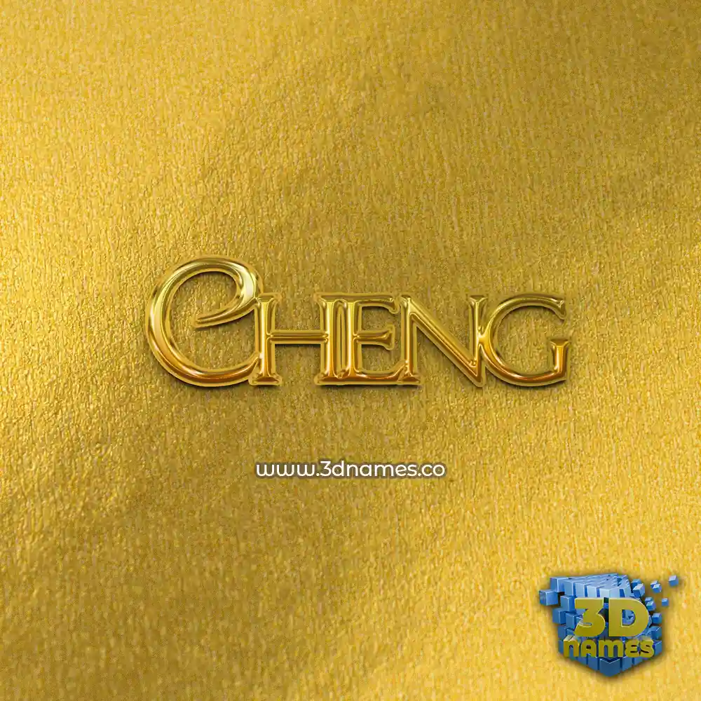 cheng in All Gold style - 3D name wallpaper