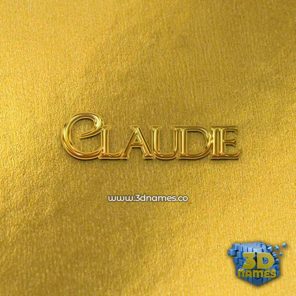 claudie in All Gold style - 3D name wallpaper