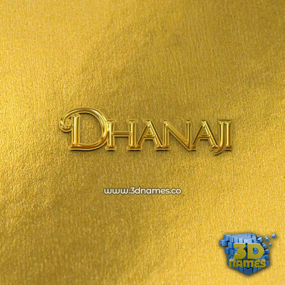 dhanaji in All Gold style - 3D name wallpaper dhanaji in All Gold style - 3D name wallpaper