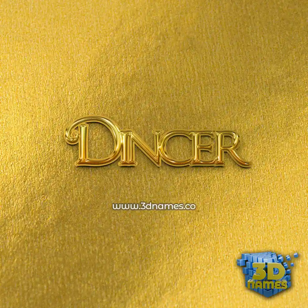 dincer in All Gold style - 3D name wallpaper dincer in All Gold style - 3D name wallpaper
