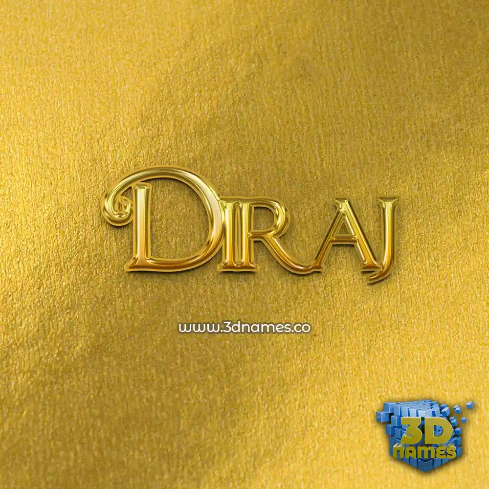 diraj in All Gold style - 3D name wallpaper diraj in All Gold style - 3D name wallpaper