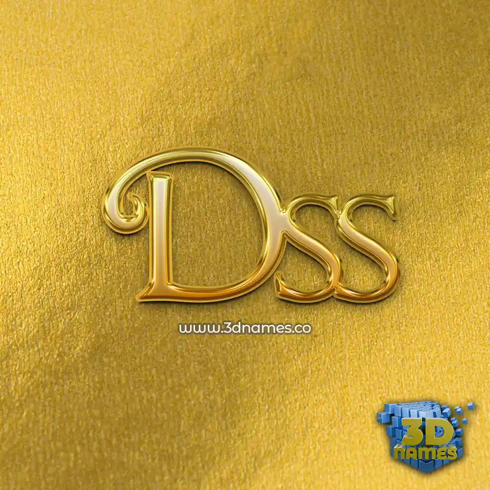 dss in All Gold style - 3D name wallpaper dss in All Gold style - 3D name wallpaper
