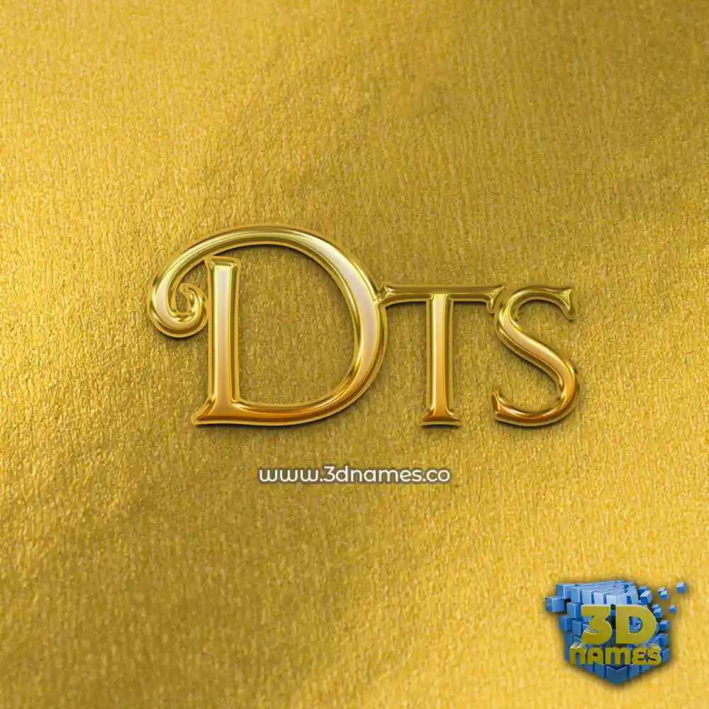 dts in All Gold style - 3D name wallpaper dts in All Gold style - 3D name wallpaper