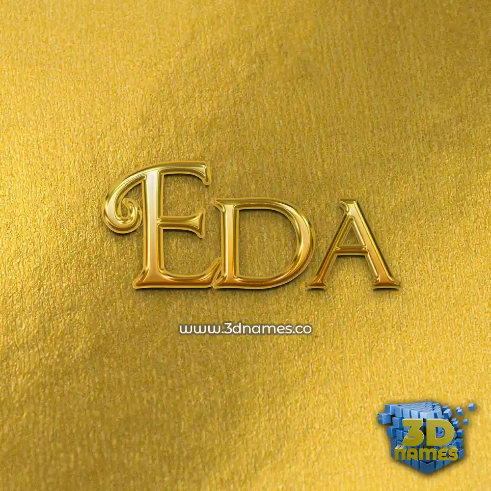 eda in All Gold style - 3D name wallpaper