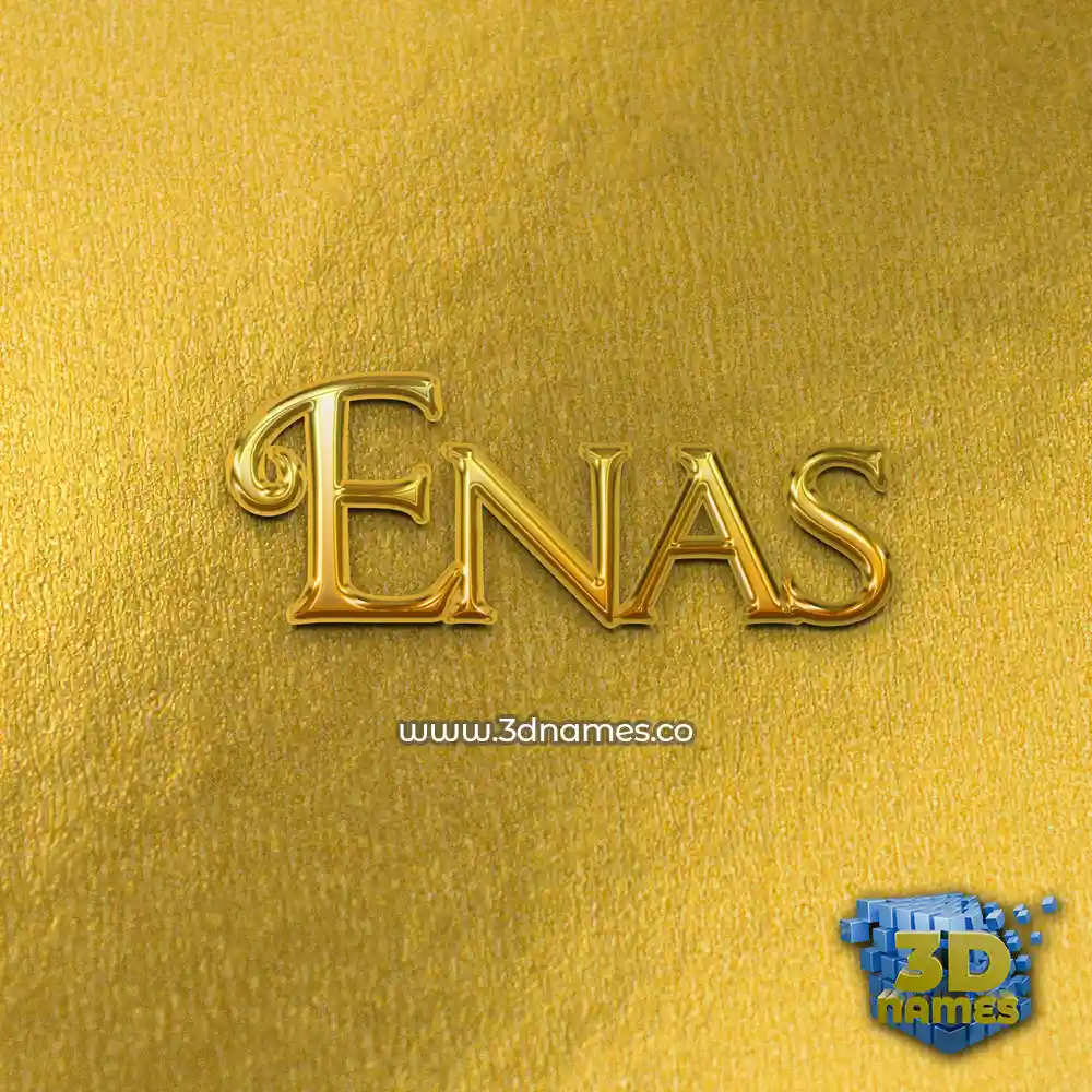 enas in All Gold style - 3D name wallpaper enas in All Gold style - 3D name wallpaper