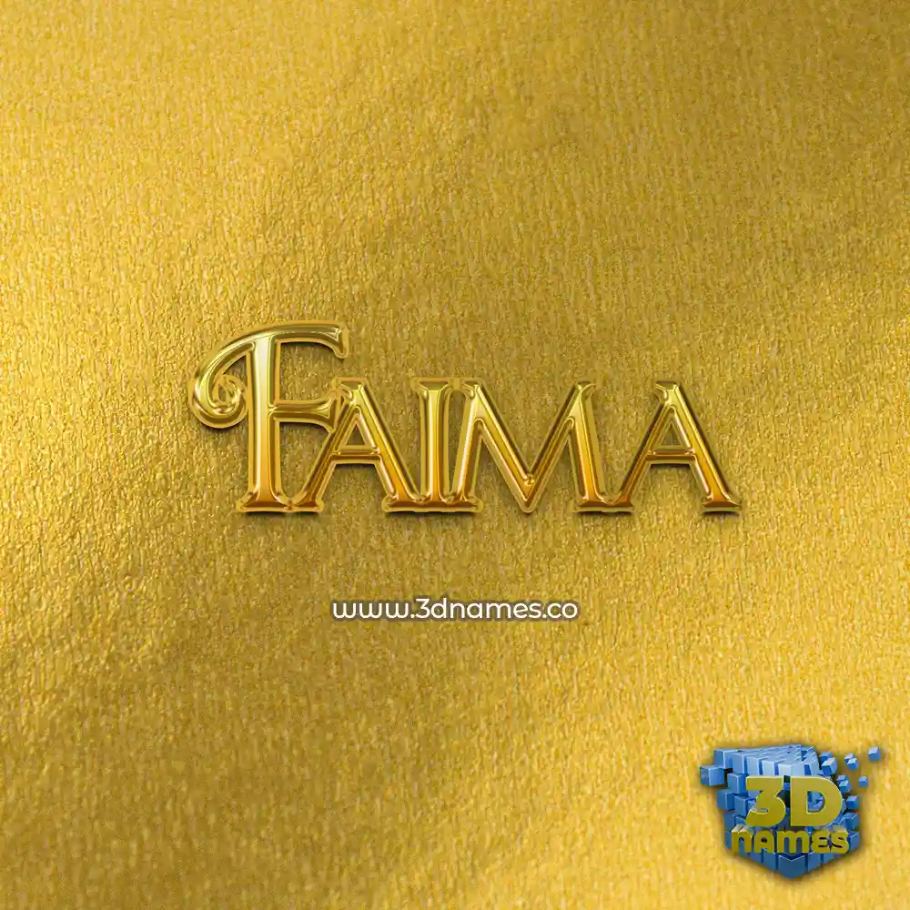 faima in All Gold style - 3D name wallpaper faima in All Gold style - 3D name wallpaper