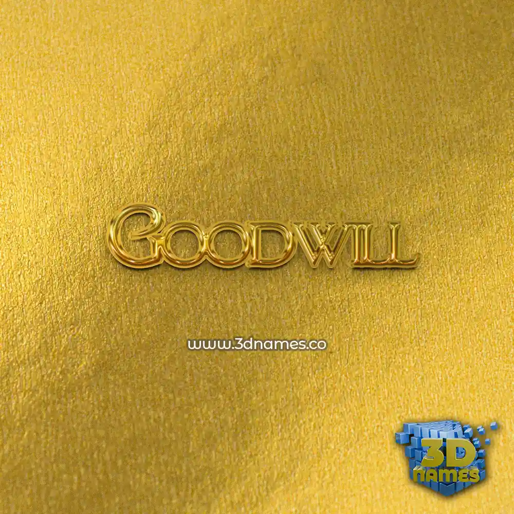 goodwill in All Gold style - 3D name wallpaper