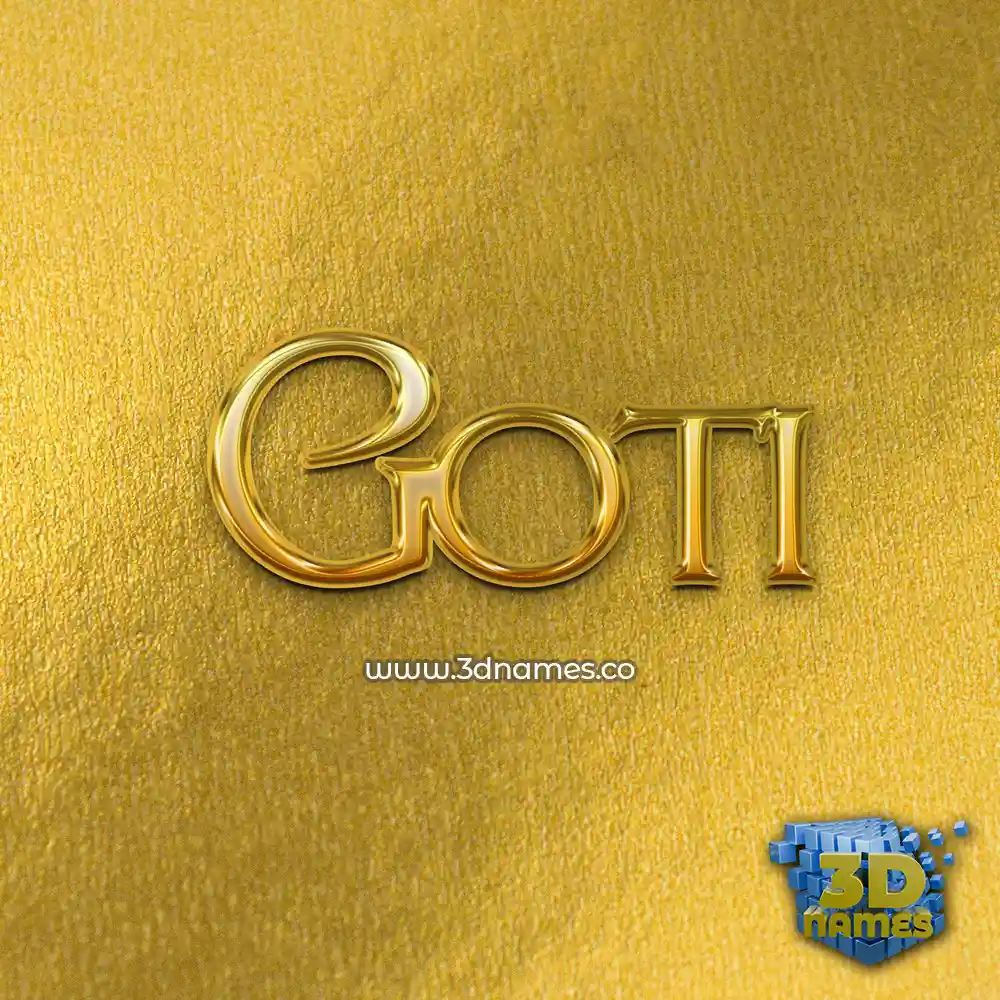 goti in All Gold style - 3D name wallpaper goti in All Gold style - 3D name wallpaper
