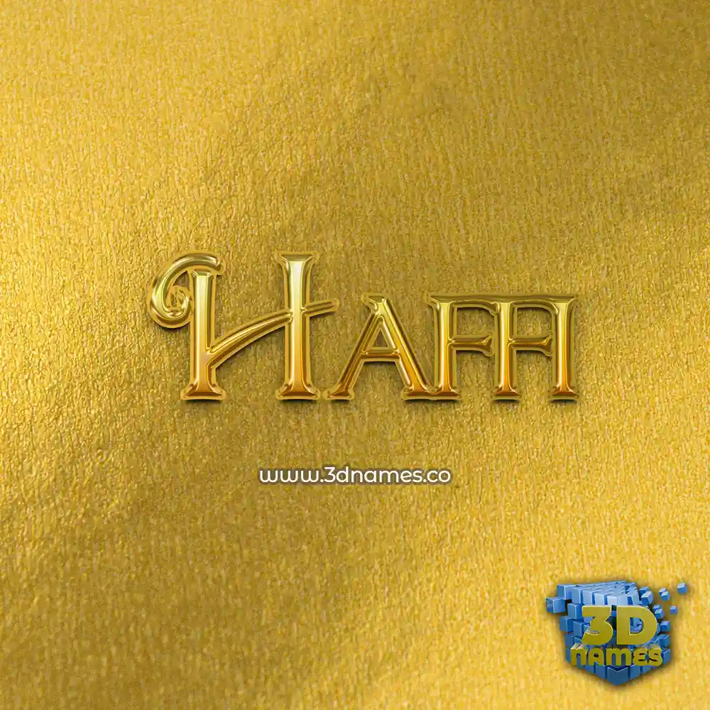 haffi in All Gold style - 3D name wallpaper haffi in All Gold style - 3D name wallpaper