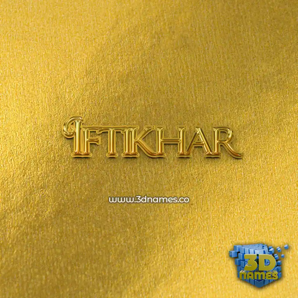 iftikhar in All Gold style - 3D name wallpaper iftikhar in All Gold style - 3D name wallpaper