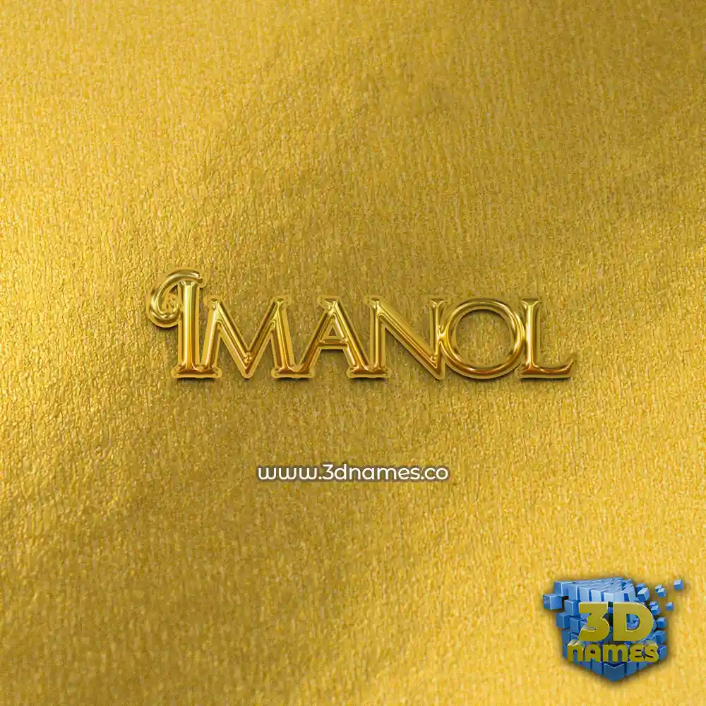 imanol in All Gold style - 3D name wallpaper