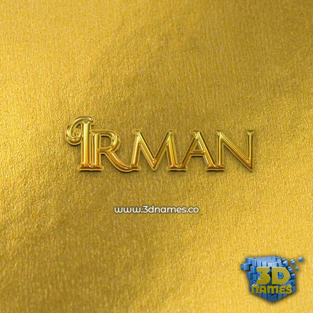 irman in All Gold style - 3D name wallpaper irman in All Gold style - 3D name wallpaper