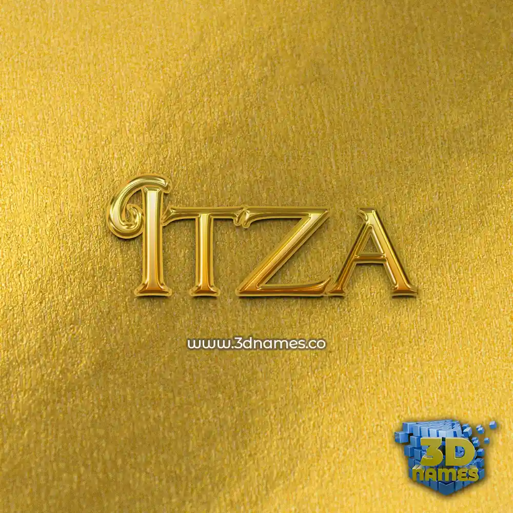 itza in All Gold style - 3D name wallpaper itza in All Gold style - 3D name wallpaper