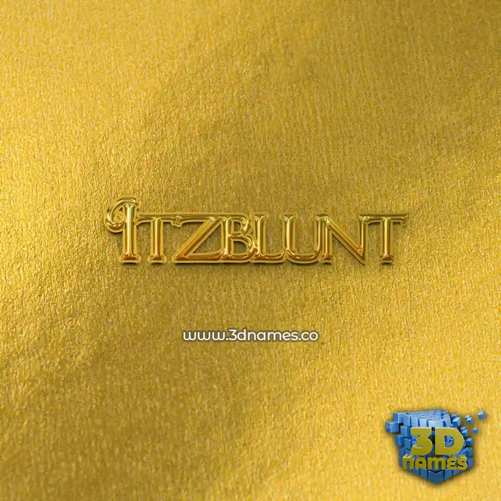 itzblunt in All Gold style - 3D name wallpaper itzblunt in All Gold style - 3D name wallpaper
